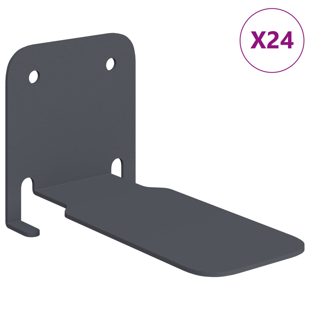 Svævende hylde med hylde 24 pcs Antracit 6 x 10,8 x 6,6 cm