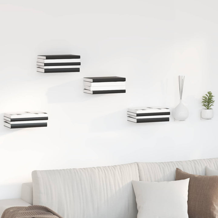 Svævende hylde med hylde 24 pcs Hvid 6 x 10,8 x 6,6 cm