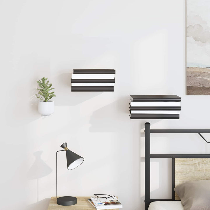 Svævende hylde med hylde 24 pcs Hvid 6 x 10,8 x 6,6 cm