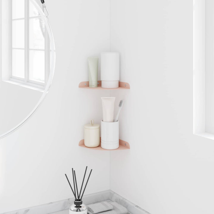 Svævende hylde med hylde 2 pcs Lyserød 15 x 15 x 2 cm