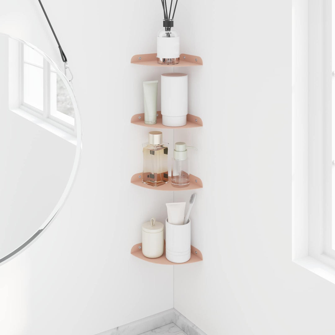 Svævende hylde med hylde 4 pcs Lyserød 15 x 15 x 2 cm