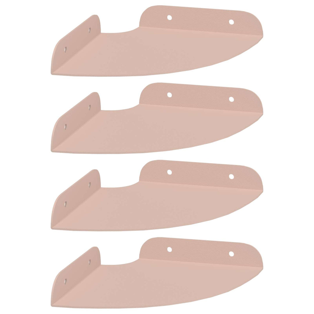 Svævende hylde med hylde 4 pcs Lyserød 15 x 15 x 2 cm