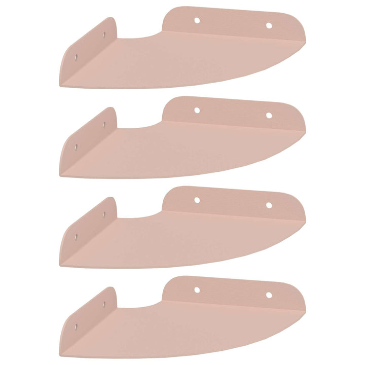 Svævende hylde med hylde 4 pcs Lyserød 15 x 15 x 2 cm