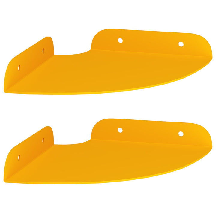 Svævende hylde med hylde 2 pcs Sennepsgul 15 x 15 x 2 cm