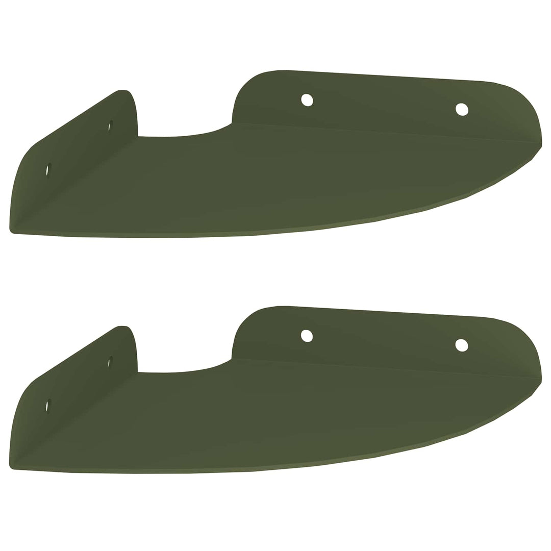 Svævende hylde med hylde 2 pcs Oliven grøn 15 x 15 x 2 cm