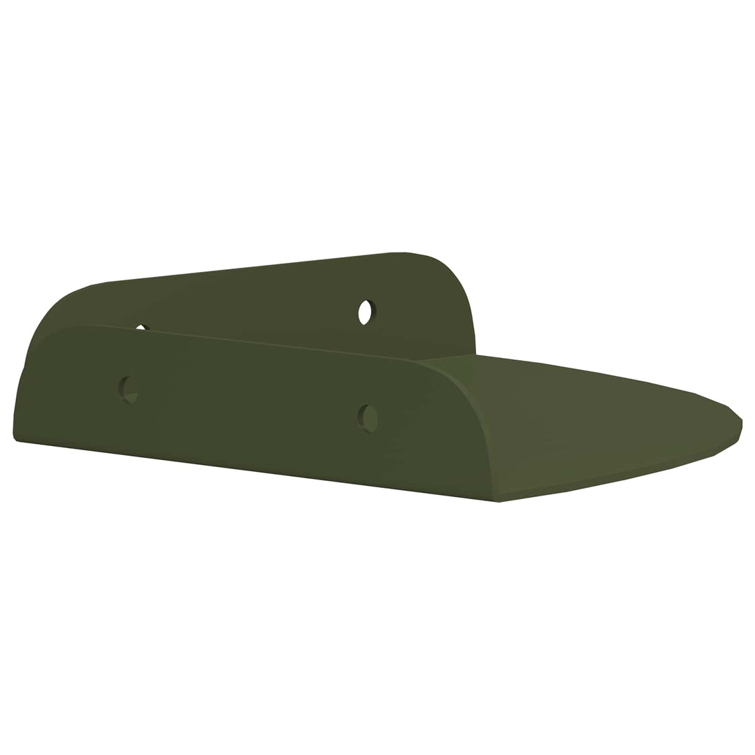 Svævende hylde med hylde 4 pcs Oliven grøn 15 x 15 x 2 cm