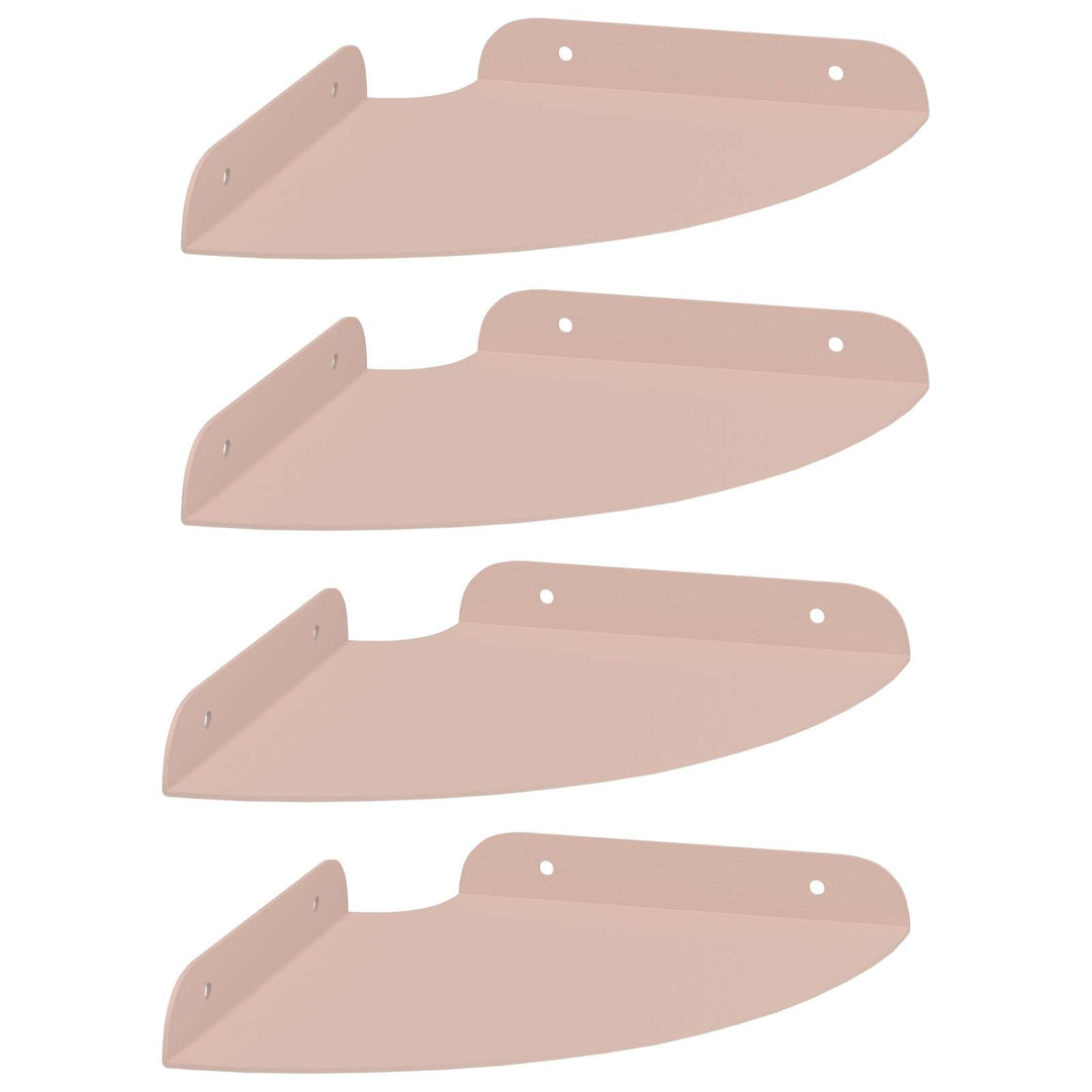 Svævende hylde med hylde 4 pcs Lyserød 18 x 18 x 2 cm