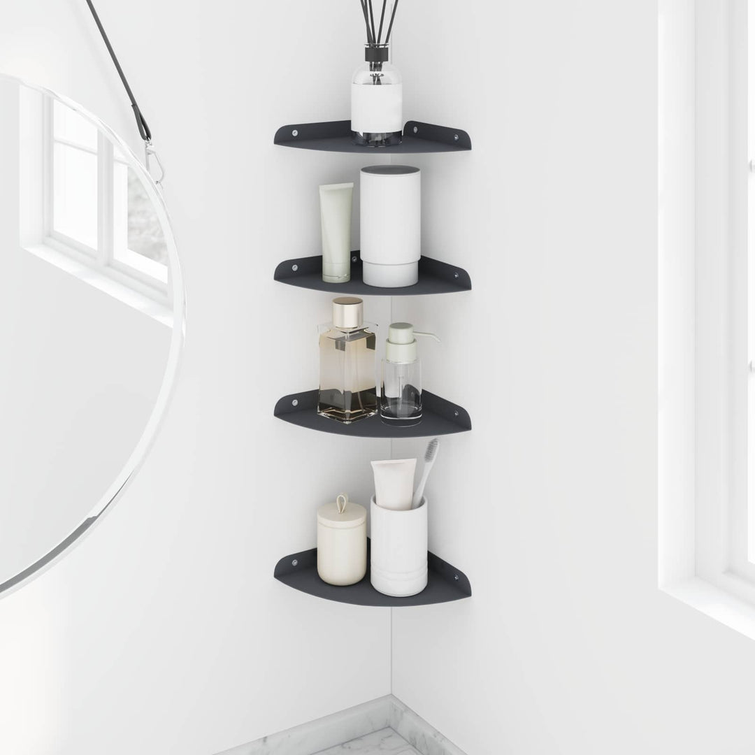 Svævende hylde med hylde 4 pcs Antracit 18 x 18 x 2 cm