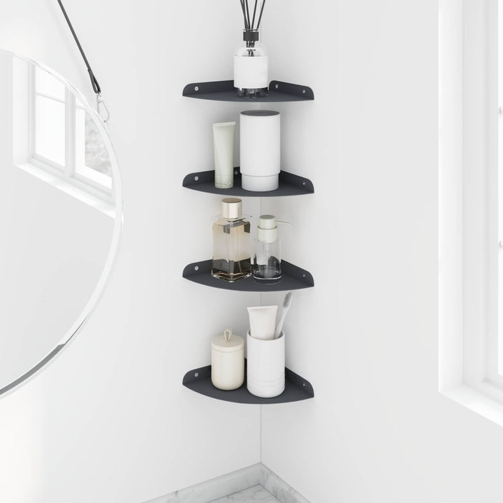Svævende hylde med hylde 4 pcs Antracit 18 x 18 x 2 cm