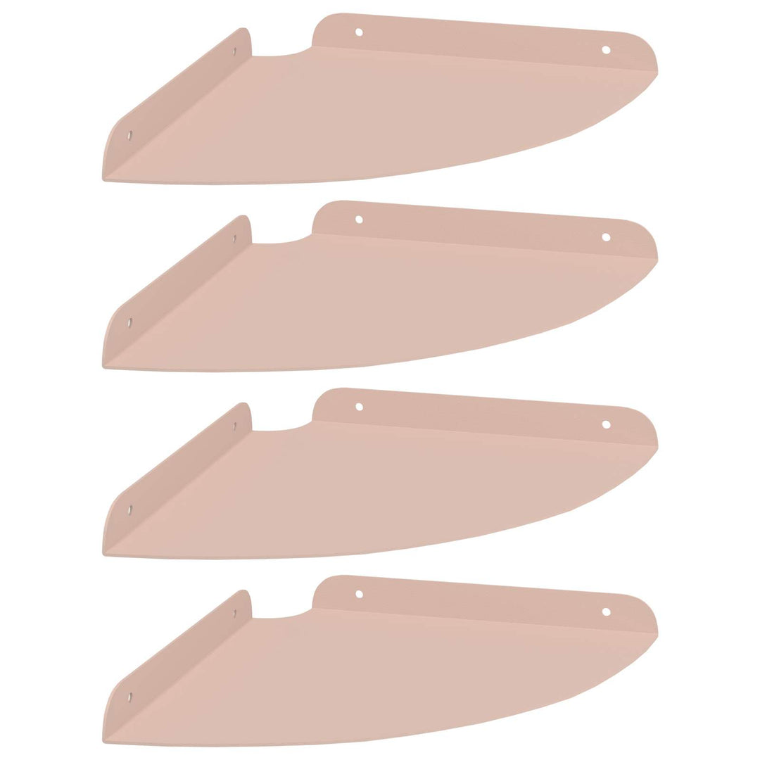 Svævende hylde med hylde 4 pcs Lyserød 24 x 24 x 2 cm