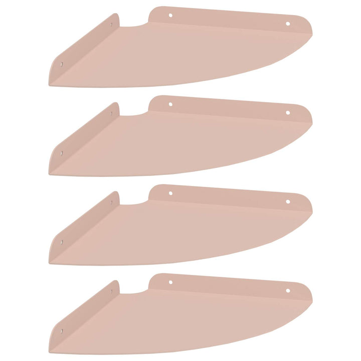 Svævende hylde med hylde 4 pcs Lyserød 24 x 24 x 2 cm