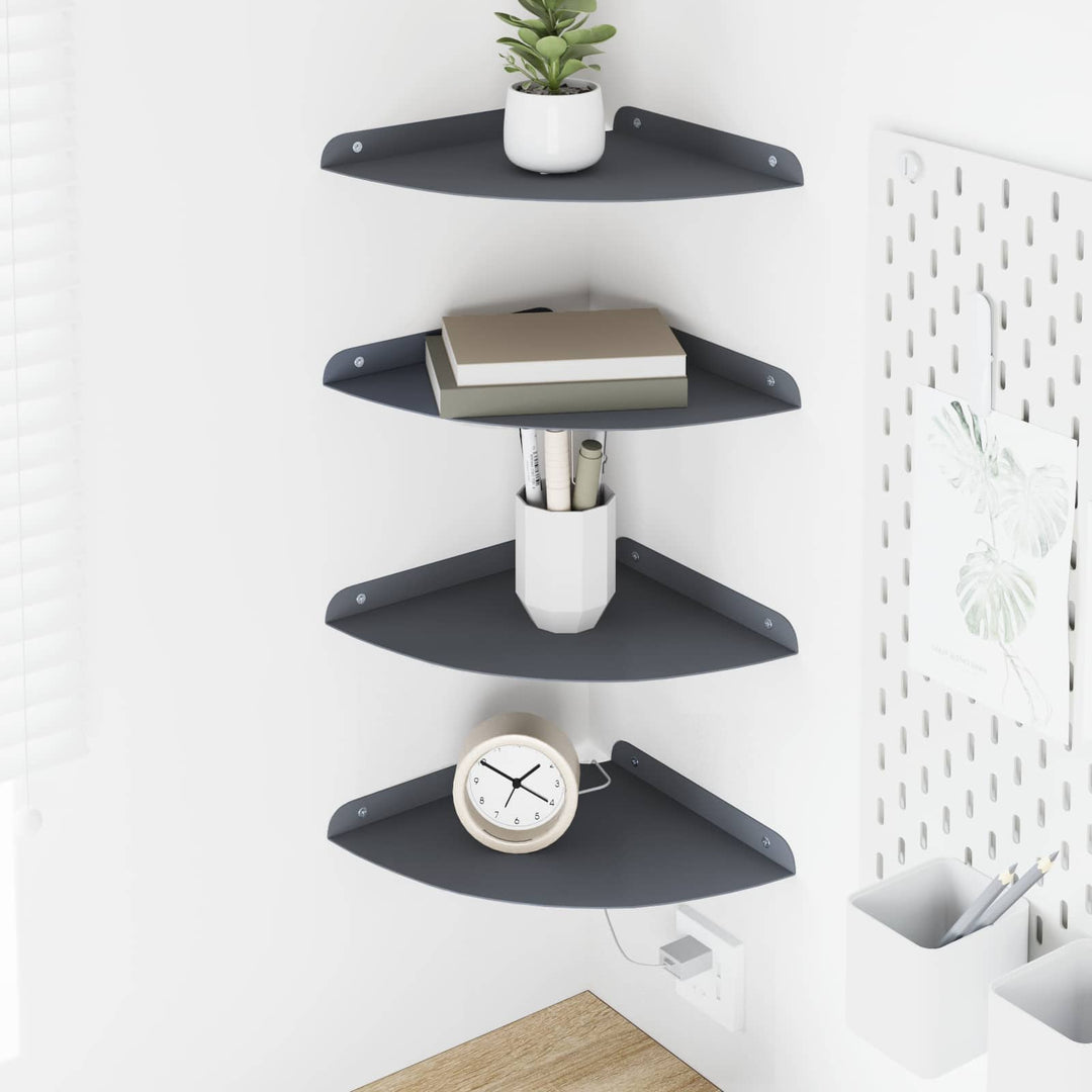 Svævende hylde med hylde 4 pcs Antracit 24 x 24 x 2,3 cm