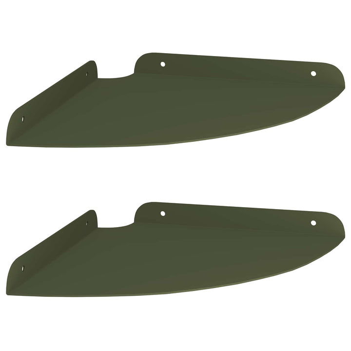Svævende hylde med hylde 2 pcs Oliven grøn 24 x 24 x 2 cm