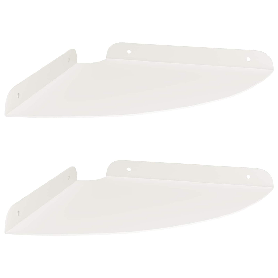 Svævende hylde med hylde 2 pcs Hvid 24 x 24 x 2 cm