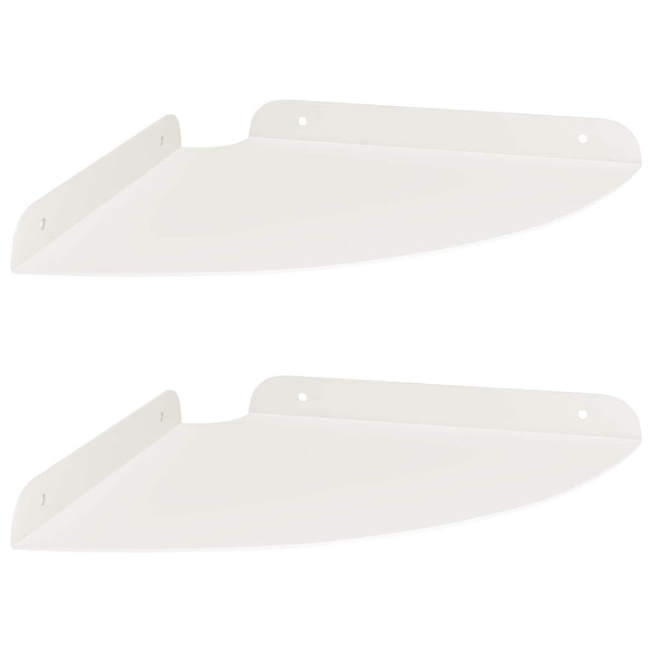 Svævende hylde med hylde 2 pcs Hvid 24 x 24 x 2 cm