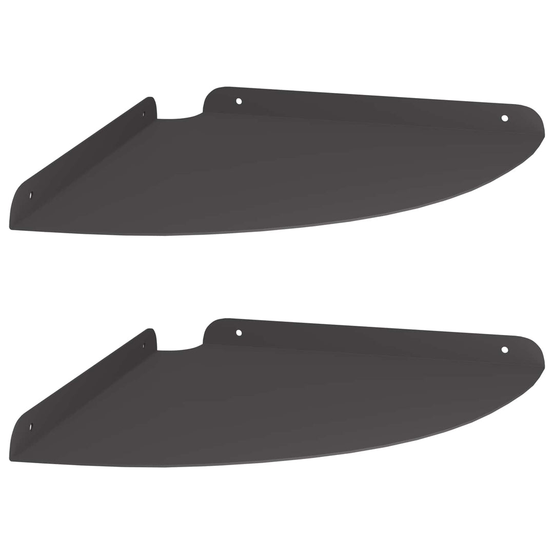 Hjørne Flydende Hylde med hylde 2 pcs Sort 30 x 30 x 2 cm