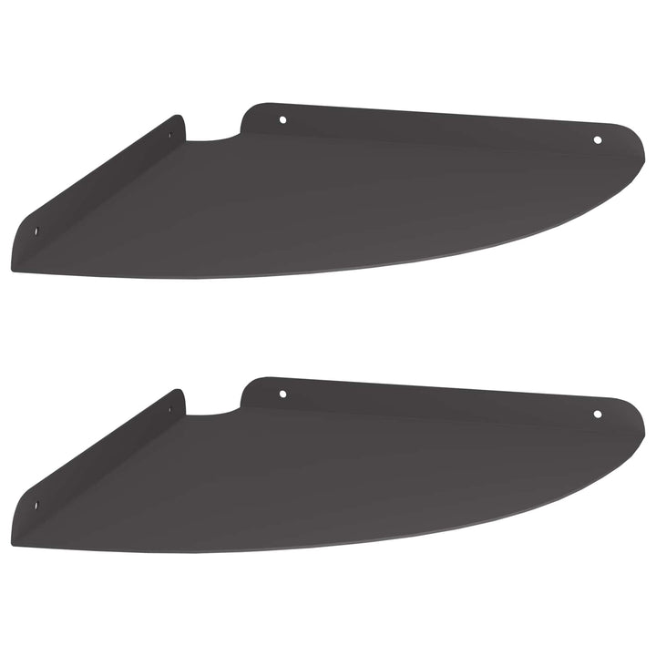 Hjørne Flydende Hylde med hylde 2 pcs Sort 30 x 30 x 2 cm