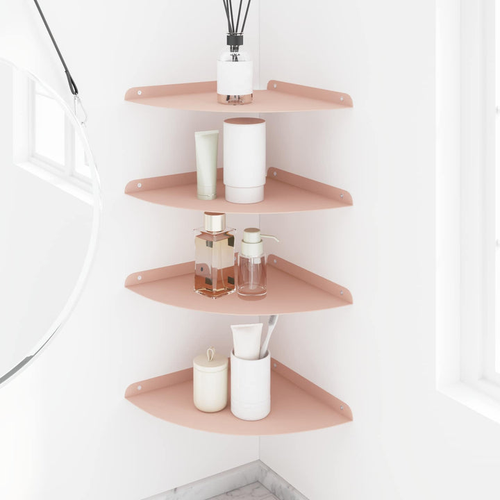 Svævende hylde med hylde 4 pcs Lyserød 30 x 30 x 2 cm