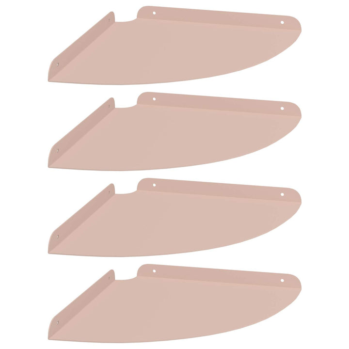 Svævende hylde med hylde 4 pcs Lyserød 30 x 30 x 2 cm