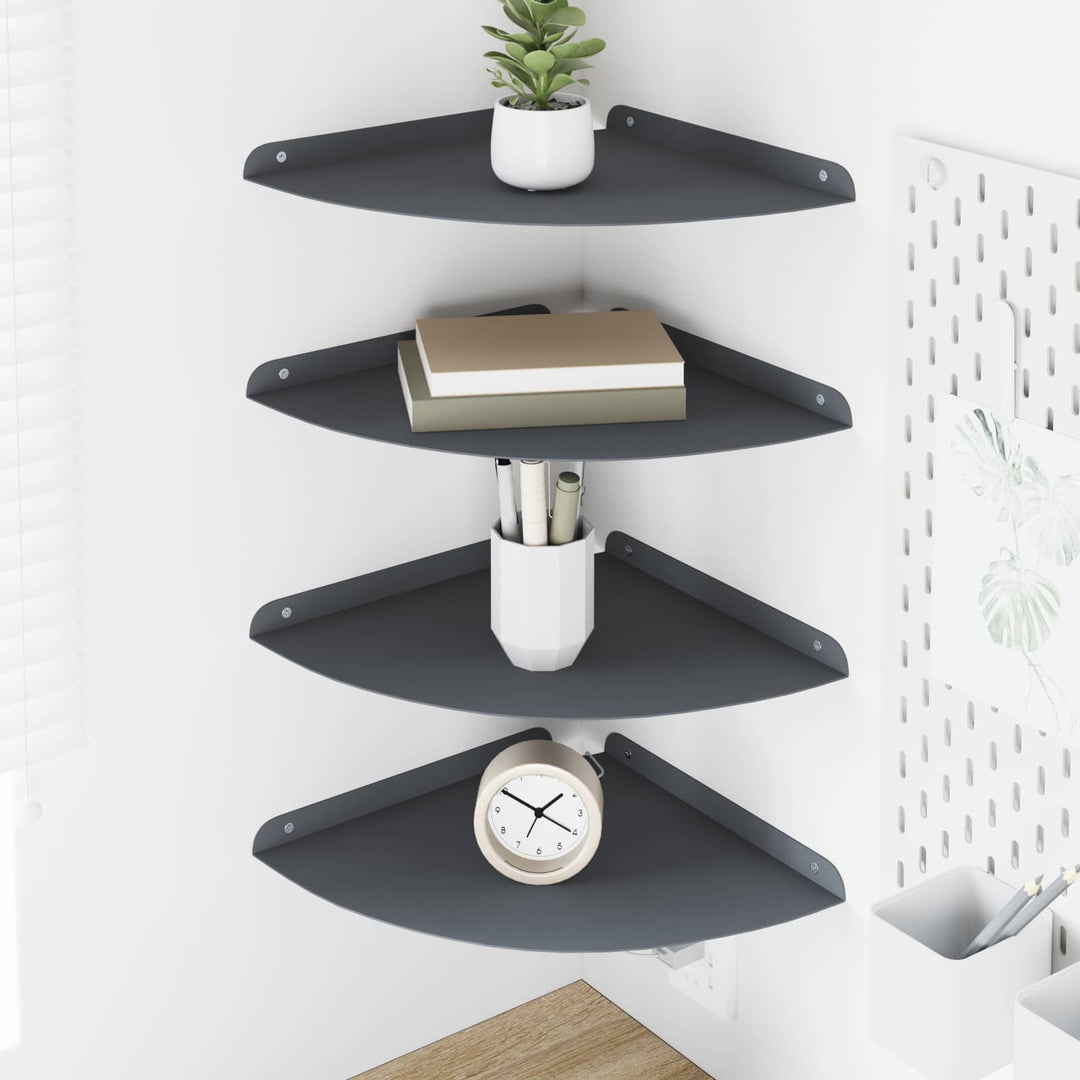 Svævende hylde med hylde 4 pcs Antracit 30 x 30 x 2 cm