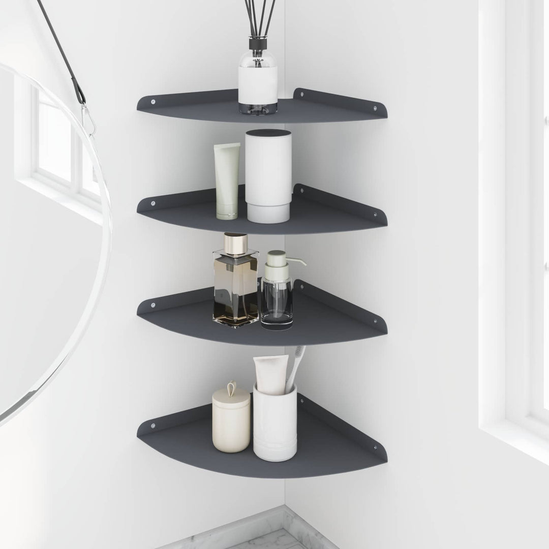Svævende hylde med hylde 4 pcs Antracit 30 x 30 x 2 cm