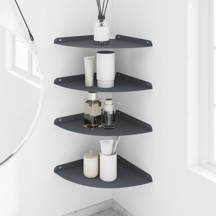 Svævende hylde med hylde 4 pcs Antracit 30 x 30 x 2 cm