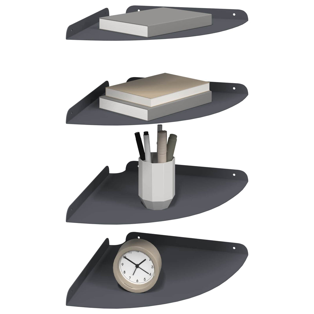 Svævende hylde med hylde 4 pcs Antracit 30 x 30 x 2 cm
