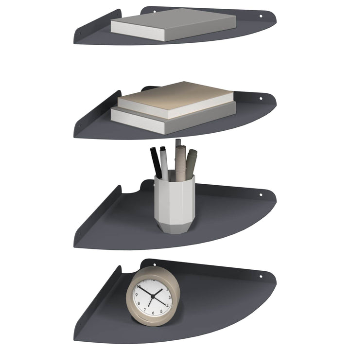 Svævende hylde med hylde 4 pcs Antracit 30 x 30 x 2 cm