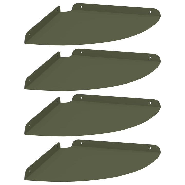 Svævende hylde med hylde 4 pcs Olivengrøn 30 x 30 x 2 cm