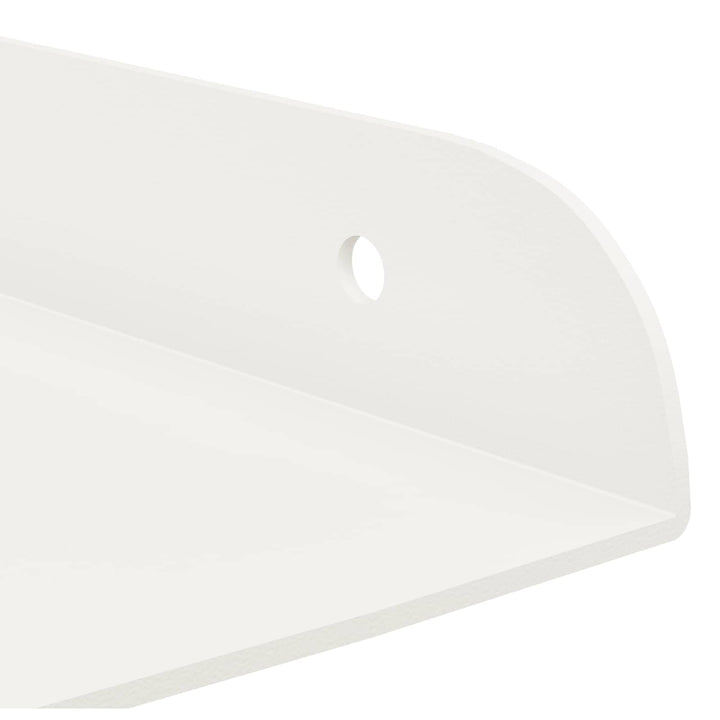 Svævende hylde med hylde 2 pcs Hvid 30 x 30 x 2 cm
