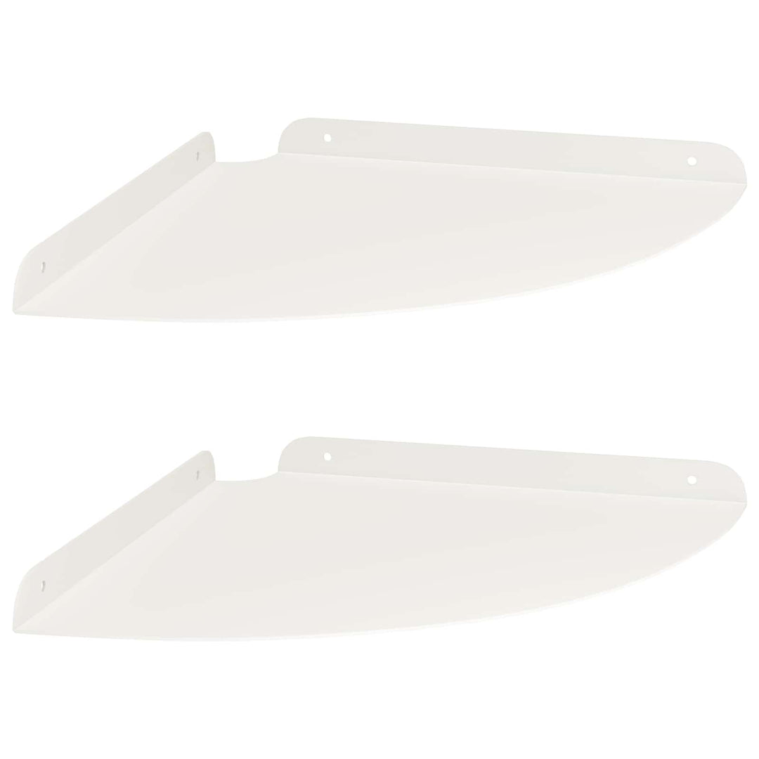 Svævende hylde med hylde 2 pcs Hvid 30 x 30 x 2 cm