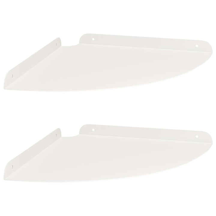 Svævende hylde med hylde 2 pcs Hvid 30 x 30 x 2 cm