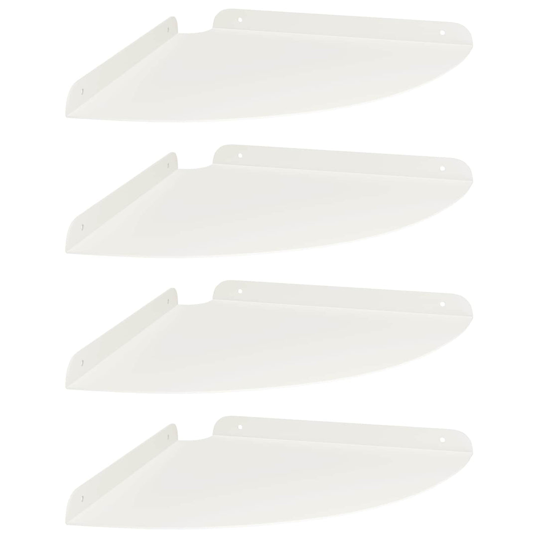 Svævende hylde med hylde 4 pcs Hvid 30 x 30 x 2 cm