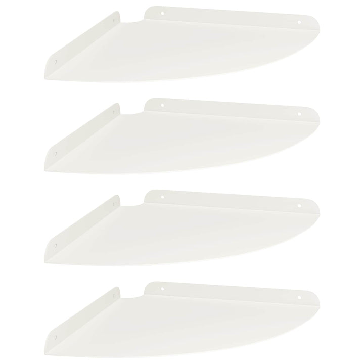 Svævende hylde med hylde 4 pcs Hvid 30 x 30 x 2 cm
