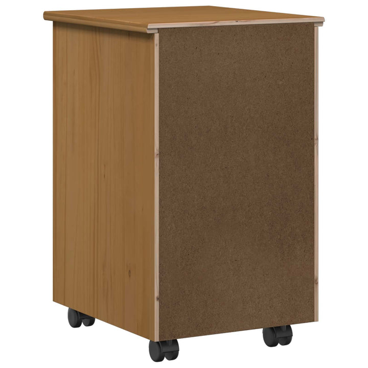 Rullende skab MOSS HonningBrun 34 x 39 x 56 cm Massivt fyrretræ