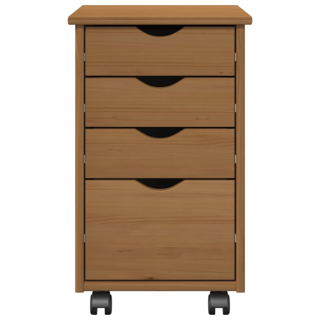 Rullende skab MOSS HonningBrun 34 x 39 x 56 cm Massivt fyrretræ