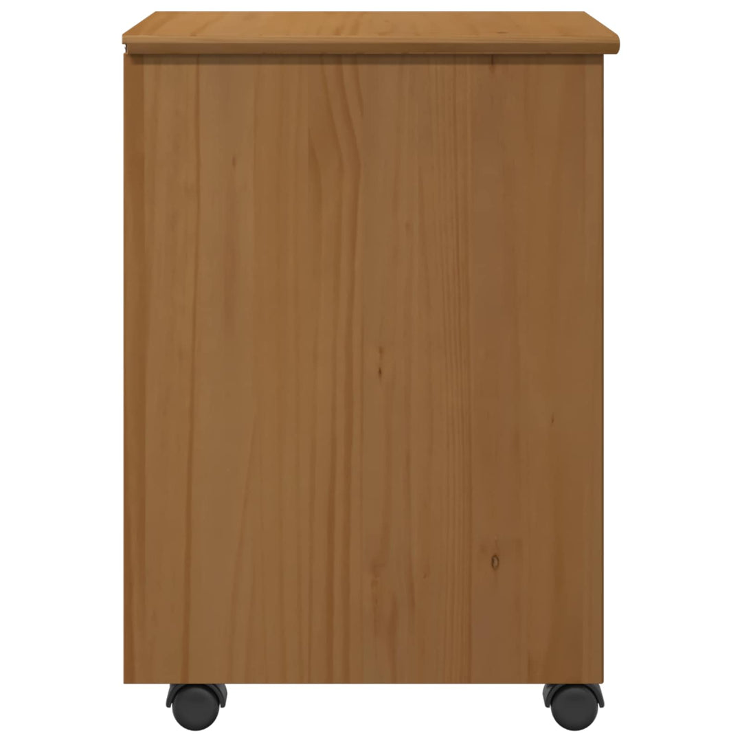 Rullende skab MOSS HonningBrun 34 x 39 x 56 cm Massivt fyrretræ