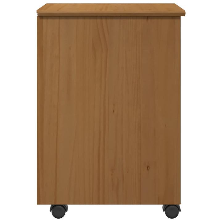 Rullende skab MOSS HonningBrun 34 x 39 x 56 cm Massivt fyrretræ