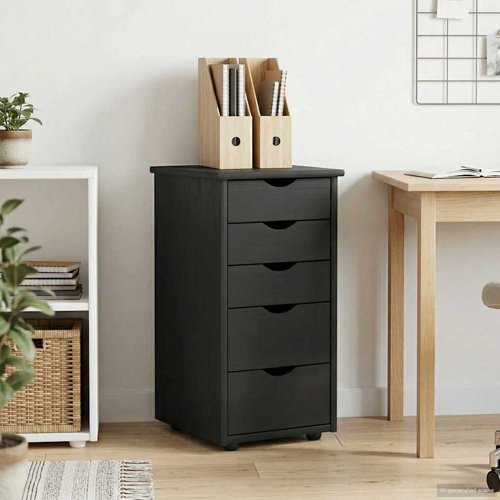 Kabinet Grå 34 x 39 x 61,5 cm Massivt fyrretræ