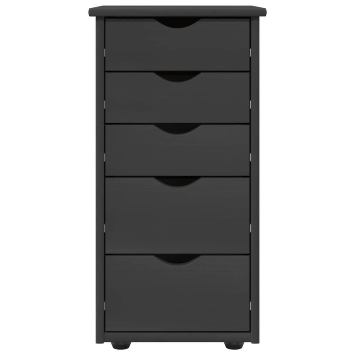 Kabinet Grå 34 x 39 x 61,5 cm Massivt fyrretræ