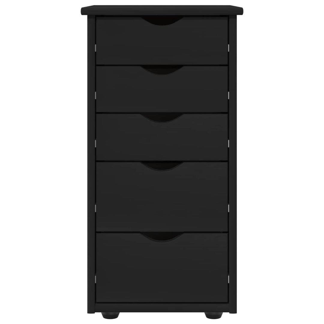 Kabinet Sort 34 x 39 x 61,5 cm Massivt fyrretræ
