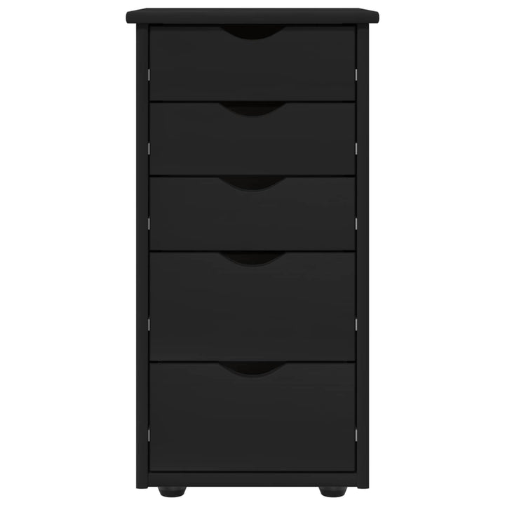 Kabinet Sort 34 x 39 x 61,5 cm Massivt fyrretræ