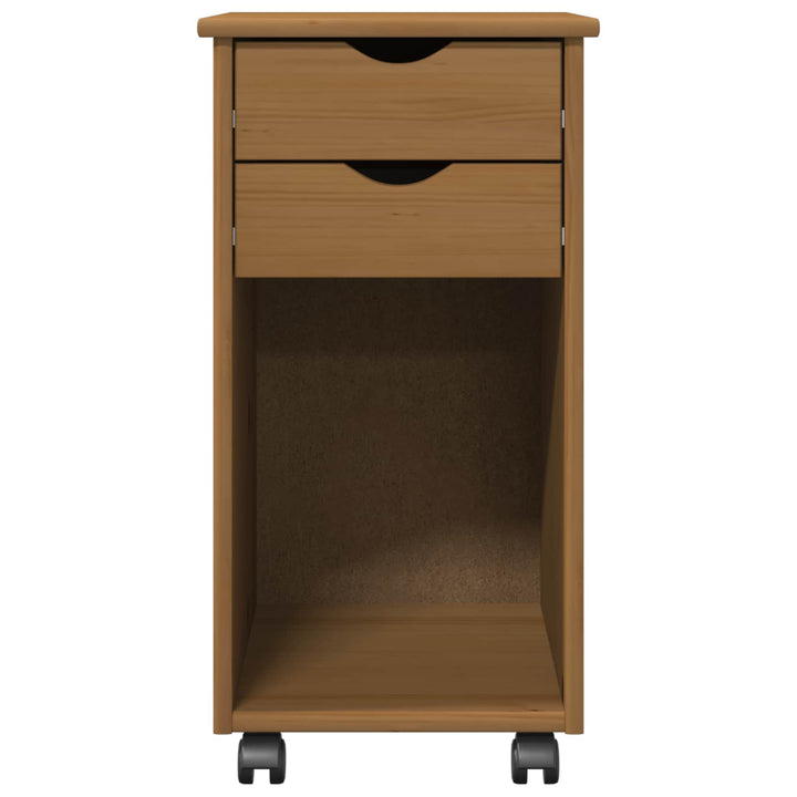 Rullende skab HonningBrun 34 x 39 x 65,5 cm Massivt fyrretræ