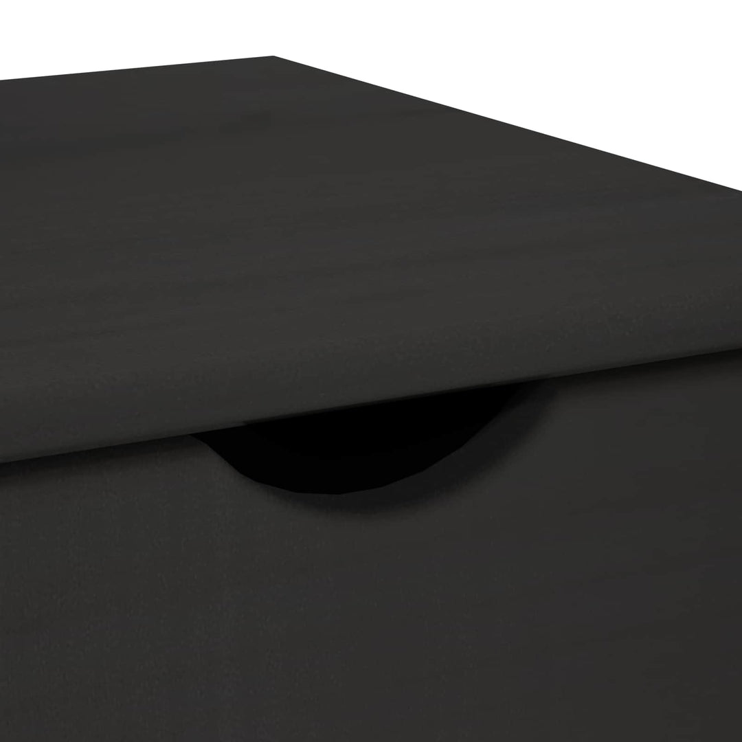 Rullende skab med hjul Sort 34 x 39 x 65,5 cm Massivt fyrretræ