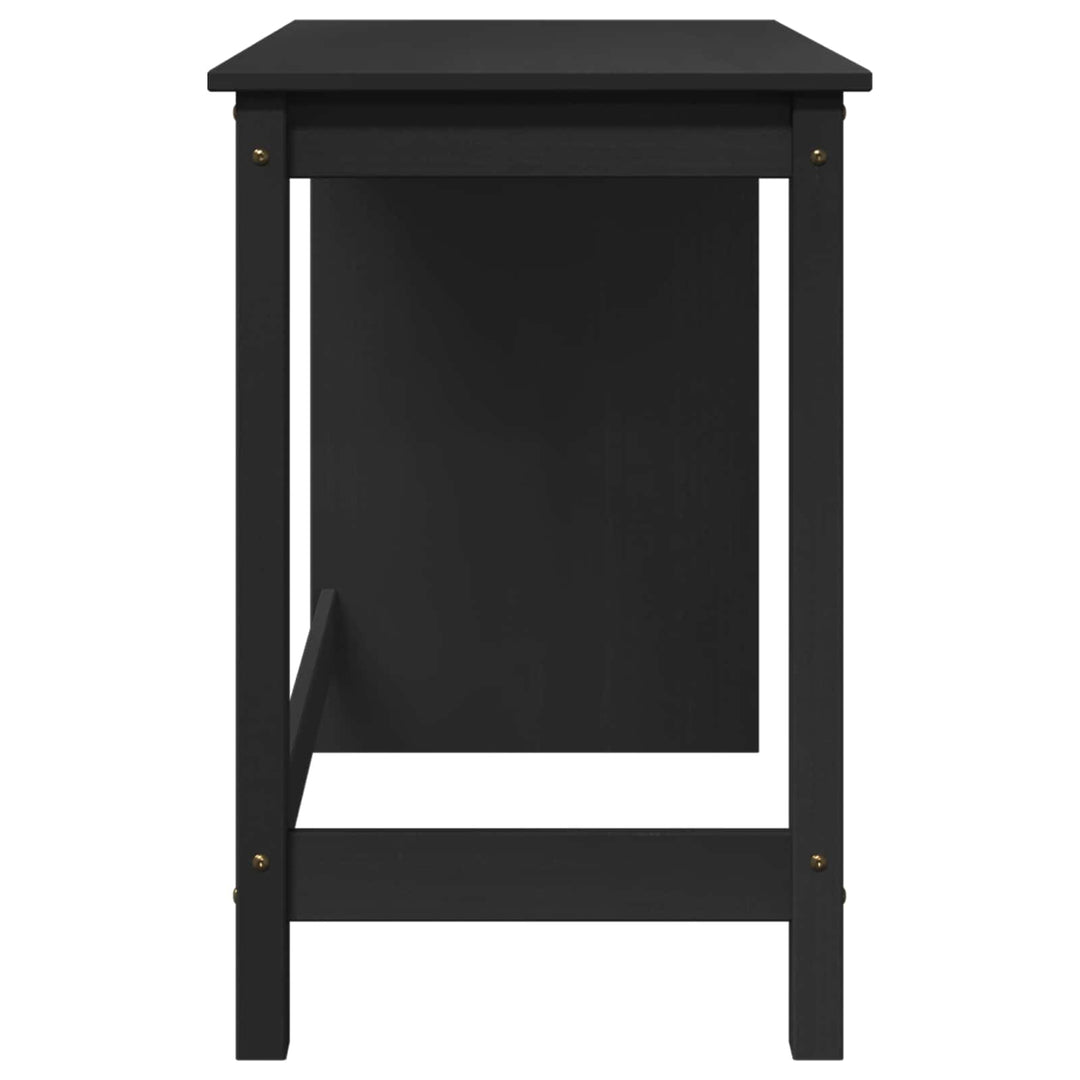 Bord Sort 112 x 50 x 75 cm Massivt fyrretræ