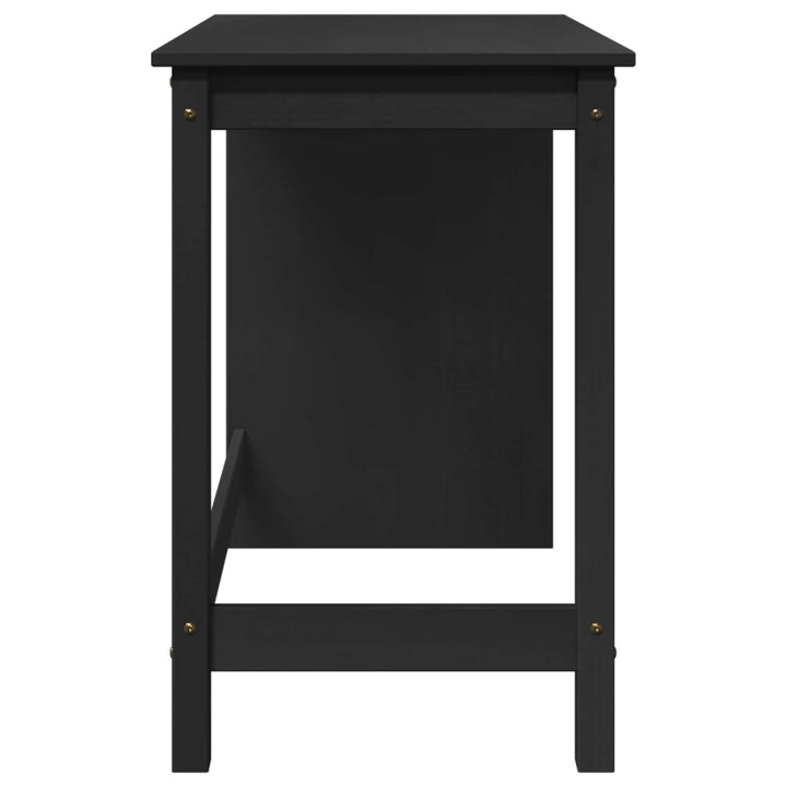 Bord Sort 112 x 50 x 75 cm Massivt fyrretræ
