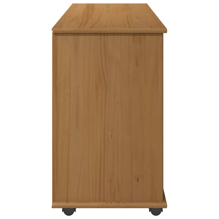 Rullende skab Honningbrun 100 x 39 x 65,5 cm Massivt fyrretræ