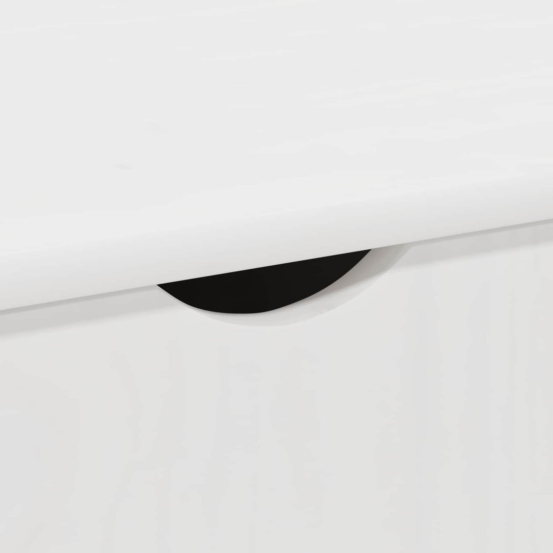 Rullende skab med hjul Hvid 100 x 39 x 65,5 cm Massivt fyrretræ