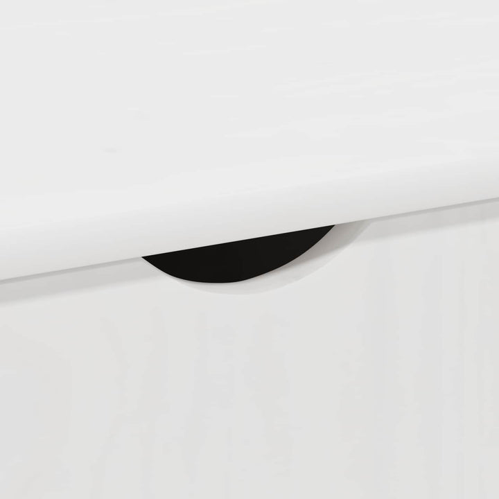 Rullende skab med hjul Hvid 100 x 39 x 65,5 cm Massivt fyrretræ