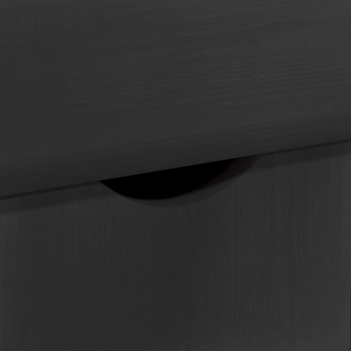 Rullende skab med hjul Sort 100 x 39 x 65,5 cm Massivt fyrretræ